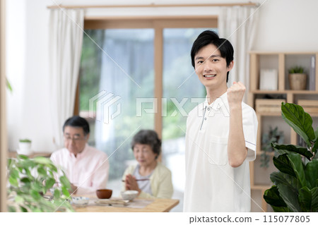 young male caregiver 115077805
