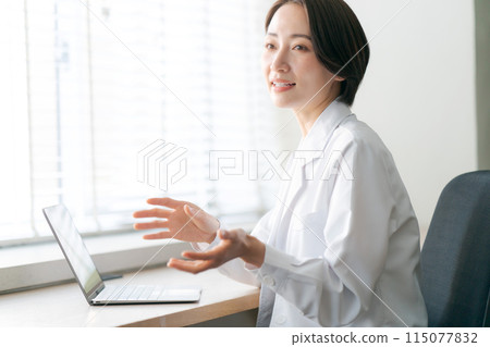 A female doctor who consults 115077832