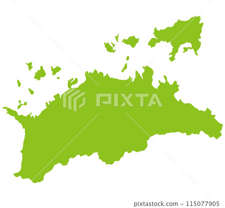Kagawa prefecture map icon tourism material Kagawa prefecture map icon tourism material 115077905