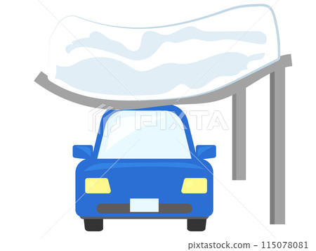 Carport collapsed due to heavy snow 115078081