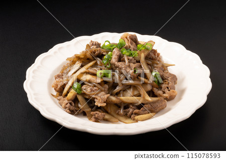 炒牛蒡牛肉蒟蒻 115078593