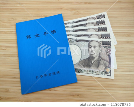 Pension book and banknotes 3 Pension book and banknotes 3 115078785