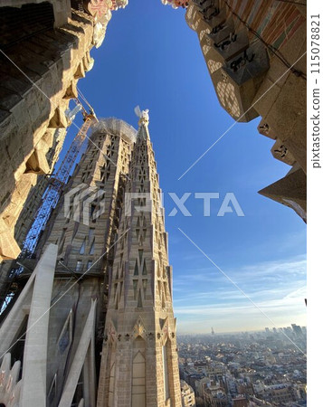 Barcelona seen from the Sagrada Familia Barcelona seen from the Sagrada Familia 115078821