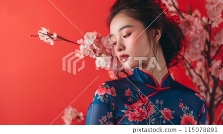 穿著中國服飾的美麗中國女人AI 穿著中國服飾的美麗中國女人AI 115078891