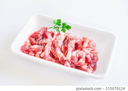 Pork shoulder loin in a tray Pork shoulder loin in a tray 115079124