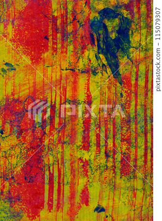 Vibrant Abstract Art with Bold Red and Yellow Patterns Vibrant Abstract Art with Bold Red and Yellow Patterns 115079307