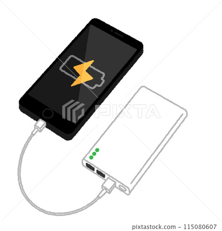 Illustration of mobile battery 115080607