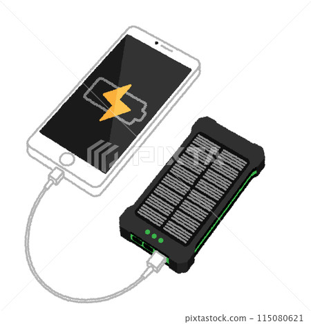 Solar charger illustration Solar charger illustration 115080621