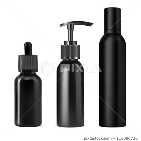 Pump bottle mockup, serum dispenser container 115080720