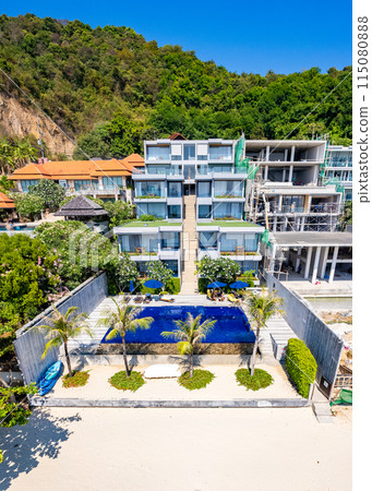 Aerial view of Panwa beach in Phuket, Thailand 115080888