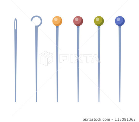 Sewing Needles collection, equipment for Tailor. Sewing pin set. 115081362