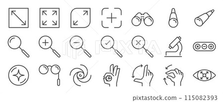 binocular, icon, vector 115082393