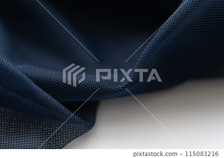 Dark blue tulle fabric 115083216