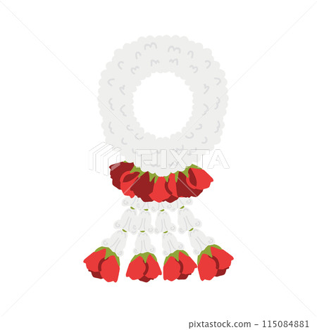 Jasmine garland Thai traditional vector 115084881