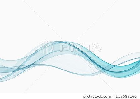 Abstract smoky waves background. Blue abstract wave flow. Transparent wavy lines Abstract smoky waves background. Blue abstract wave flow. Transparent wavy lines 115085166