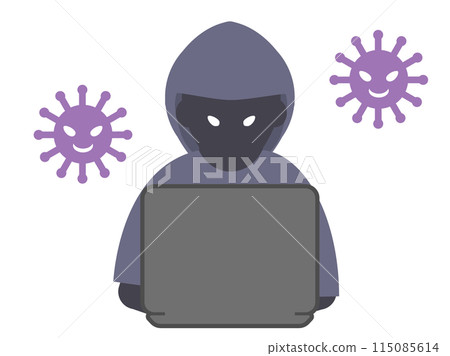 駭客和網路詐騙者的插圖 115085614