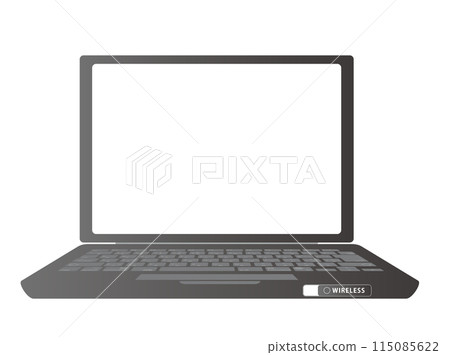 帶有無線 LAN 連接按鈕的筆記型電腦的插圖 帶有無線 LAN 連接按鈕的筆記型電腦的插圖 115085622