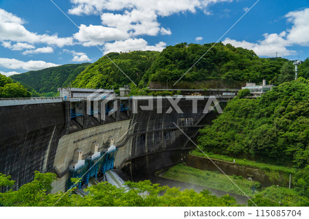 Amagase Dam Flooding Dam Power Plant Flooded Dam 115085704