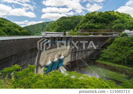 Amagase Dam Flooding Dam Power Plant Flooded Dam 115085713