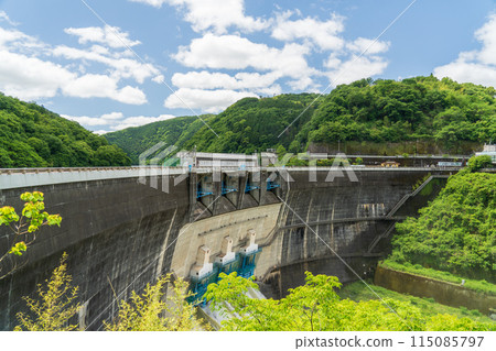 Amagase Dam Flooding Dam Power Plant Flooded Dam Amagase Dam Flooding Dam Power Plant Flooded Dam 115085797