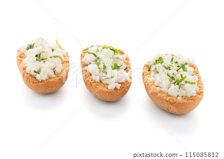 Crispbread with fromage Crispbread with fromage 115085812