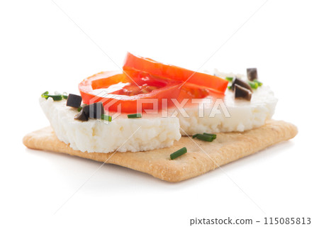 Crispbread with fromage Crispbread with fromage 115085813
