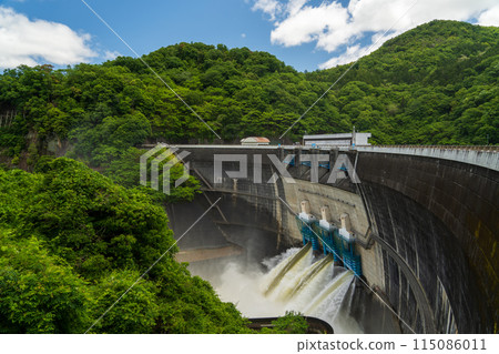 Amagase Dam Flooding Dam Power Plant Flooded Dam 115086011