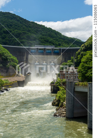 Amkase dam fine weather scenery Amkase dam fine weather scenery 115086065