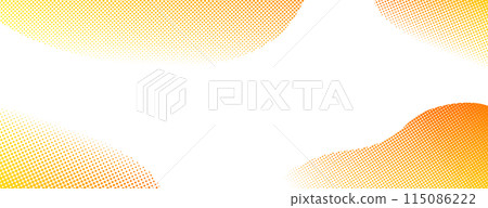 Curve Halftone Banner Frame Material Orange 115086222