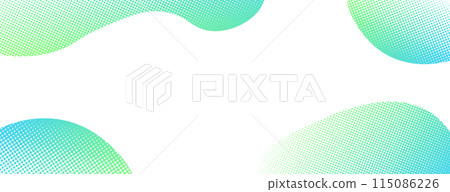 彎曲的半色調橫幅框架材料綠色 彎曲的半色調橫幅框架材料綠色 115086226