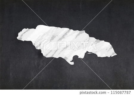 Map of Jamaica drawn on a blackboard Map of Jamaica drawn on a blackboard 115087787