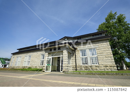 Biei Station, with its beautiful Biei softstone Biei Station, with its beautiful Biei softstone 115087842