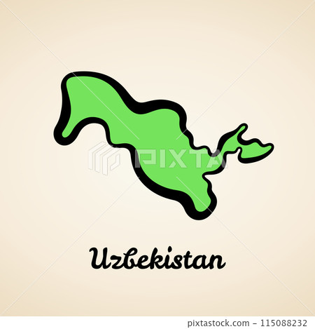 Uzbekistan - Outline Map 115088232