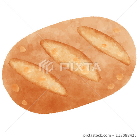 法國麵包插畫 Pain aux noix 核桃麵包 115088423