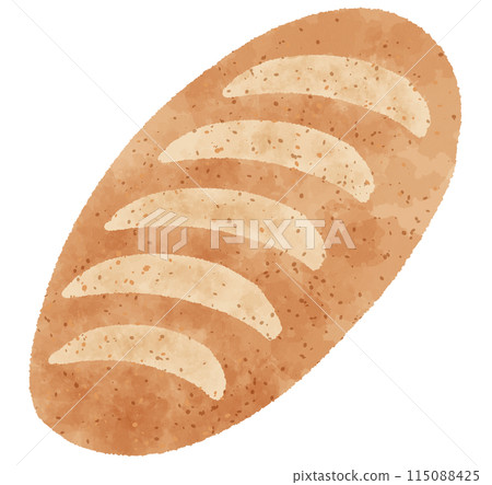 法國麵包插畫痛苦全麥麵包 法國麵包插畫痛苦全麥麵包 115088425