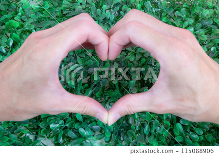 Making a heart symbol with hands 2 Making a heart symbol with hands 2 115088906