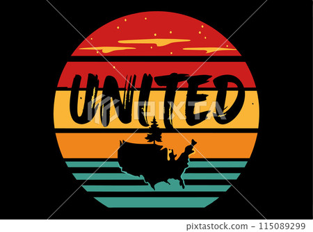 A colorful logo of the United States of America 115089299