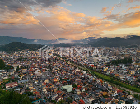 Takayama, Japan Cityscape at Dusk 115089920