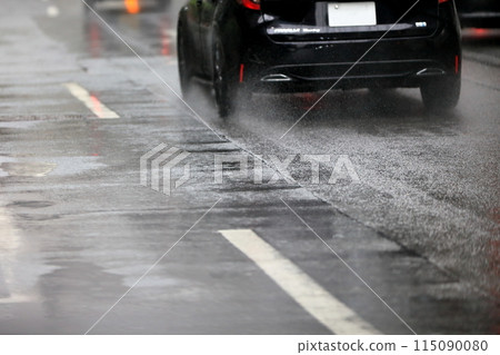 Wet road surface (asphalt pavement) Wet road surface (asphalt pavement) 115090080