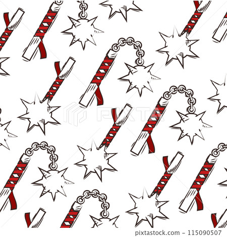 Medieval weapons pattern background Vector Medieval weapons pattern background Vector 115090507
