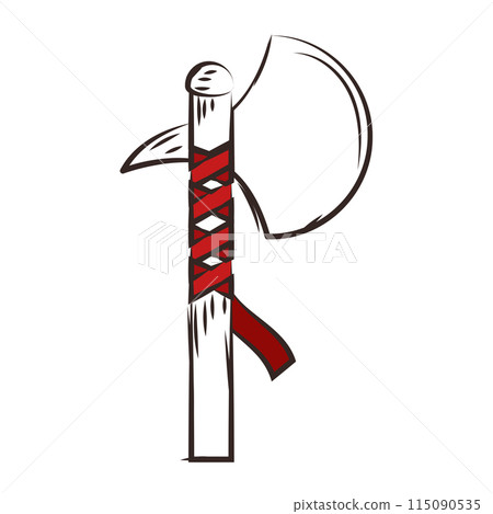 Colored axe medieval weapon icon Vector 115090535