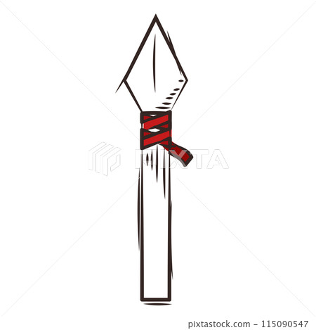 Colored spear medieval weapon icon Vector 115090547