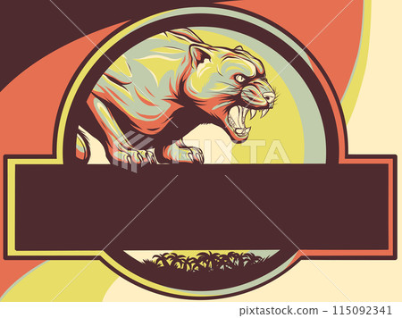 national park panther logo design vector illustration 115092341