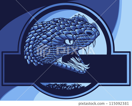 vector illustration of viper snake head logo 115092381