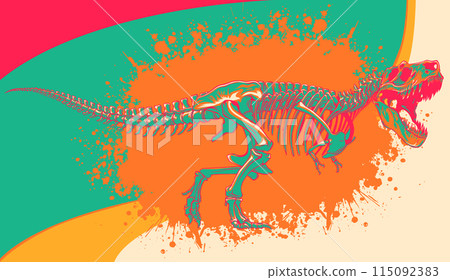 vector illustration of Tyrannosaurus Rex Skeleton design vector illustration of Tyrannosaurus Rex Skeleton design 115092383