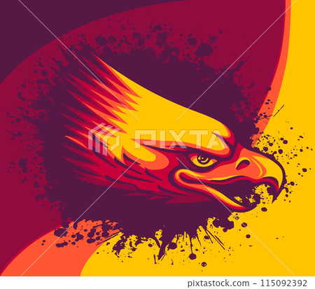 Mascot Head of an Eagle, vector illustration 115092392