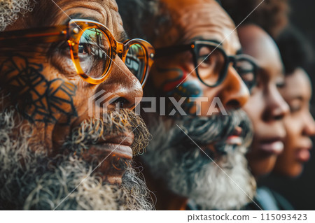 AI (Artificial Intelligence) concept. Deep learning. GUI (Graphical User Interface). 115093423