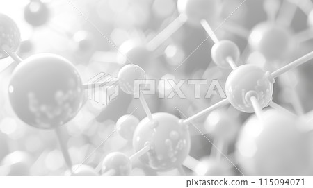 White molecule or atom, Abstract Clean structure. 115094071
