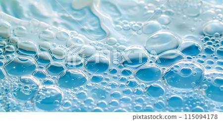 Clear gel serum texture. Liquid skincare cream background Clear gel serum texture. Liquid skincare cream background 115094178