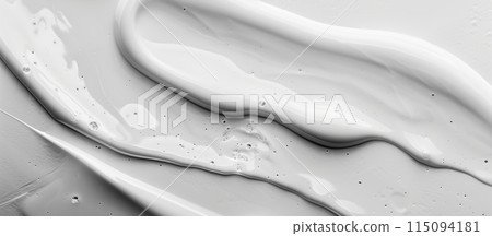 Close up cosmetic texture. A skin care product. White background. Copy space Close up cosmetic texture. A skin care product. White background. Copy space 115094181